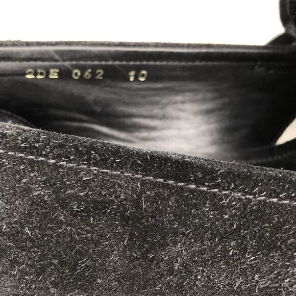 PRADA Milano LOGO Men’s Black Suede Penny Loafer shoes Size 10 - Picture 3 of 16